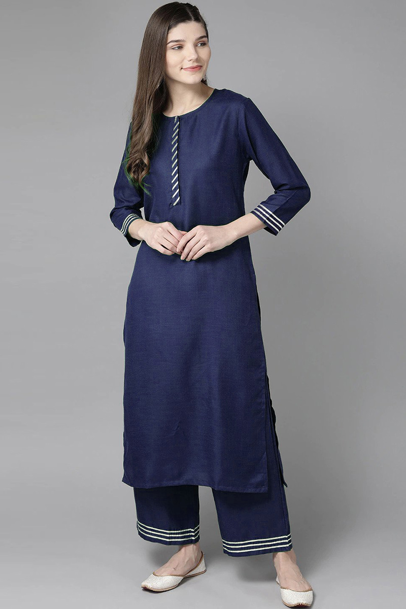 Navy Blue Kurti